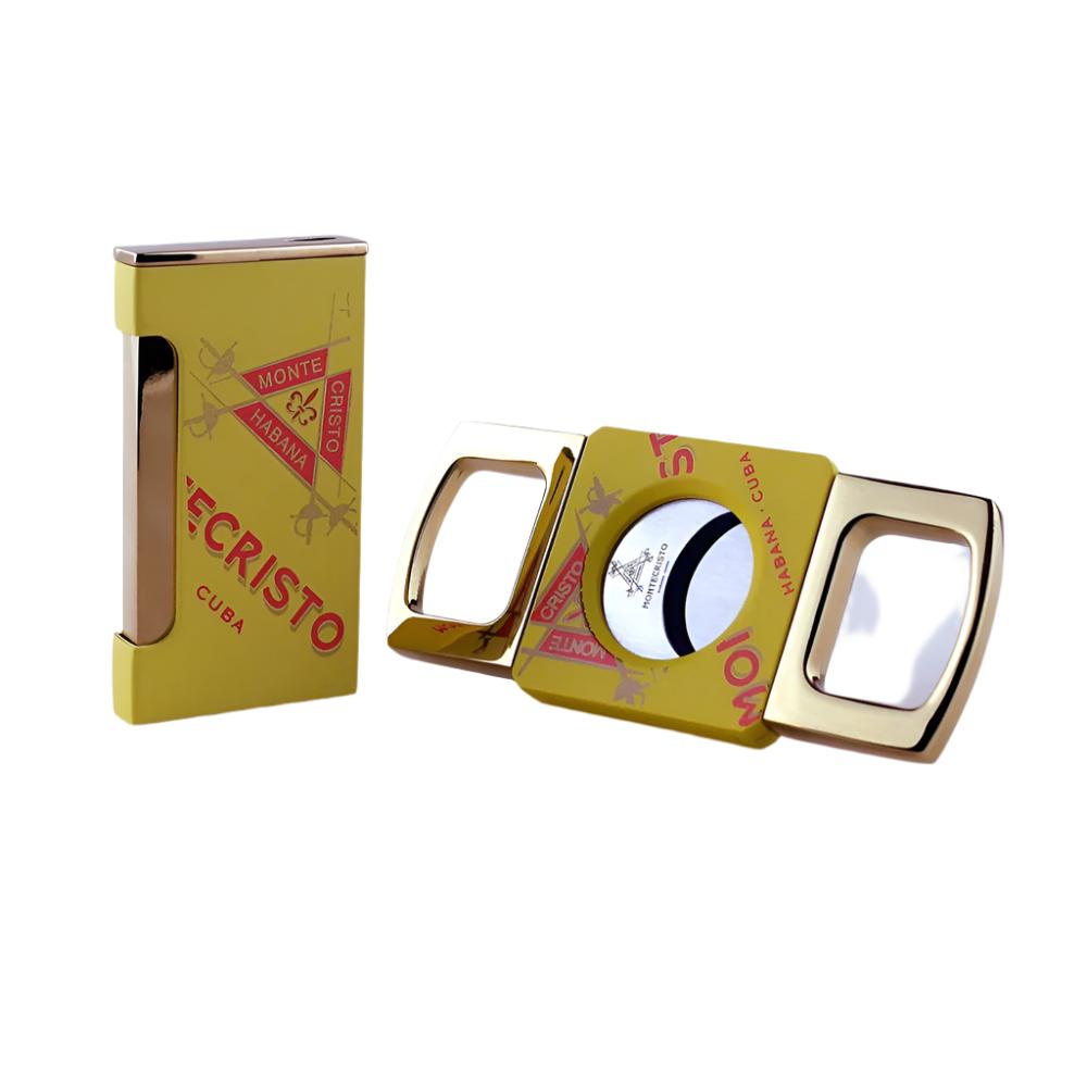 HABANOS ACCESSORIES [style_8010202009733] Bộ phụ kiện bật lửa &amp; dao cắt-  MONTECRISTO (cutter &amp; lighter set)