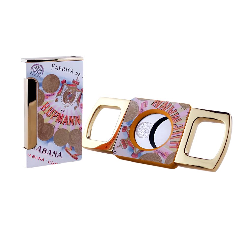 HABANOS ACCESSORIES [style_8010202009735] Bộ phụ kiện bật lửa &amp; dao cắt-  H.UPMANN (cutter &amp; lighter set)