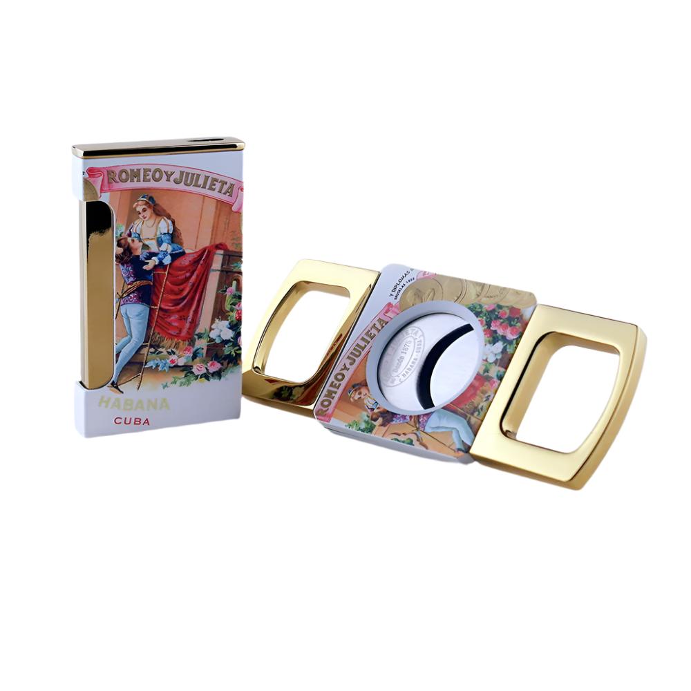 HABANOS ACCESSORIES [style_8010202009737] Bộ phụ kiện bật lửa &amp; dao cắt-  ROMEO Y JULIETA (cutter &amp; lighter set)