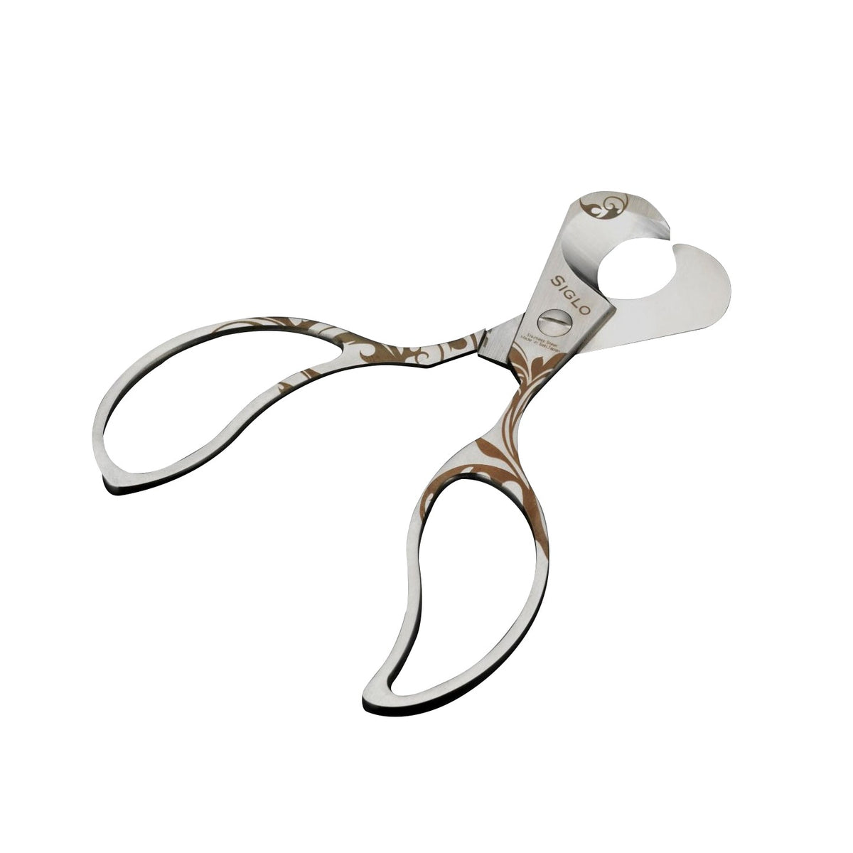 Habanos Specialist Vietnam ACCESSORIES Đồ cắt Xì Gà bằng thép không gỉ có hình hoa văn chữ ký. SIGLO L&amp;R SCISSORS