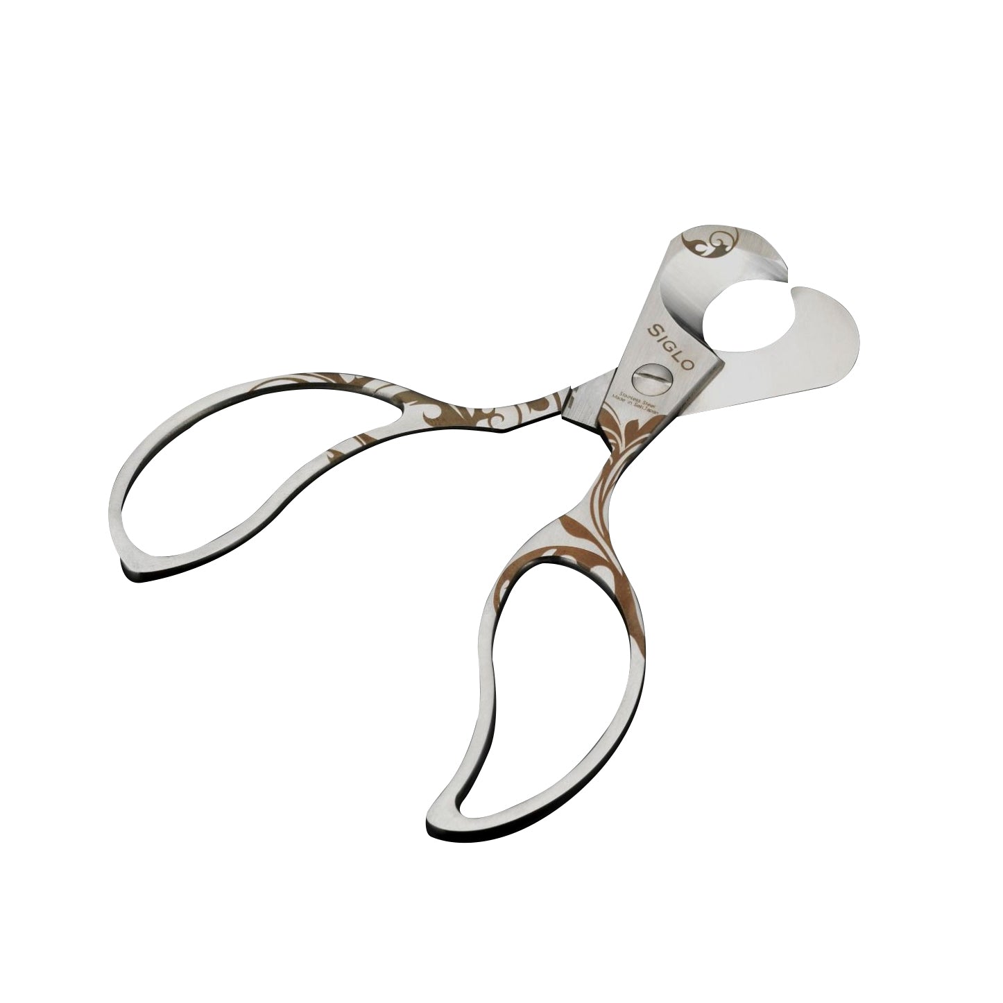 Habanos Specialist Vietnam ACCESSORIES Đồ cắt Xì Gà bằng thép không gỉ có hình hoa văn chữ ký. SIGLO L&R SCISSORS