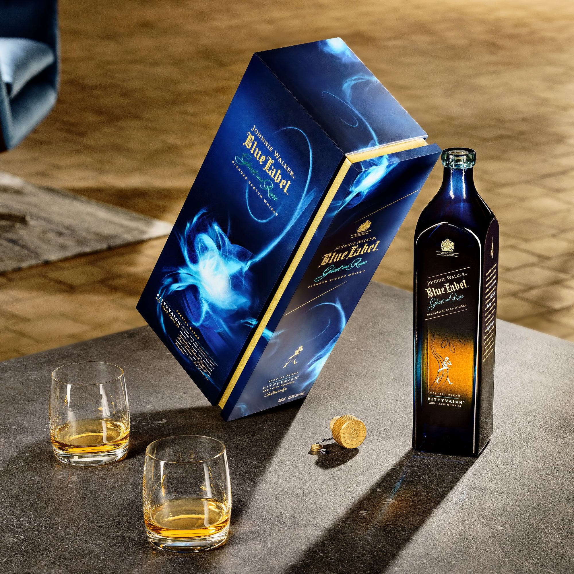 JW Whisky LIQUORS-SPIRITS 75cl JW BLUE LABEL GHOST & RARE PITTYVAICH
