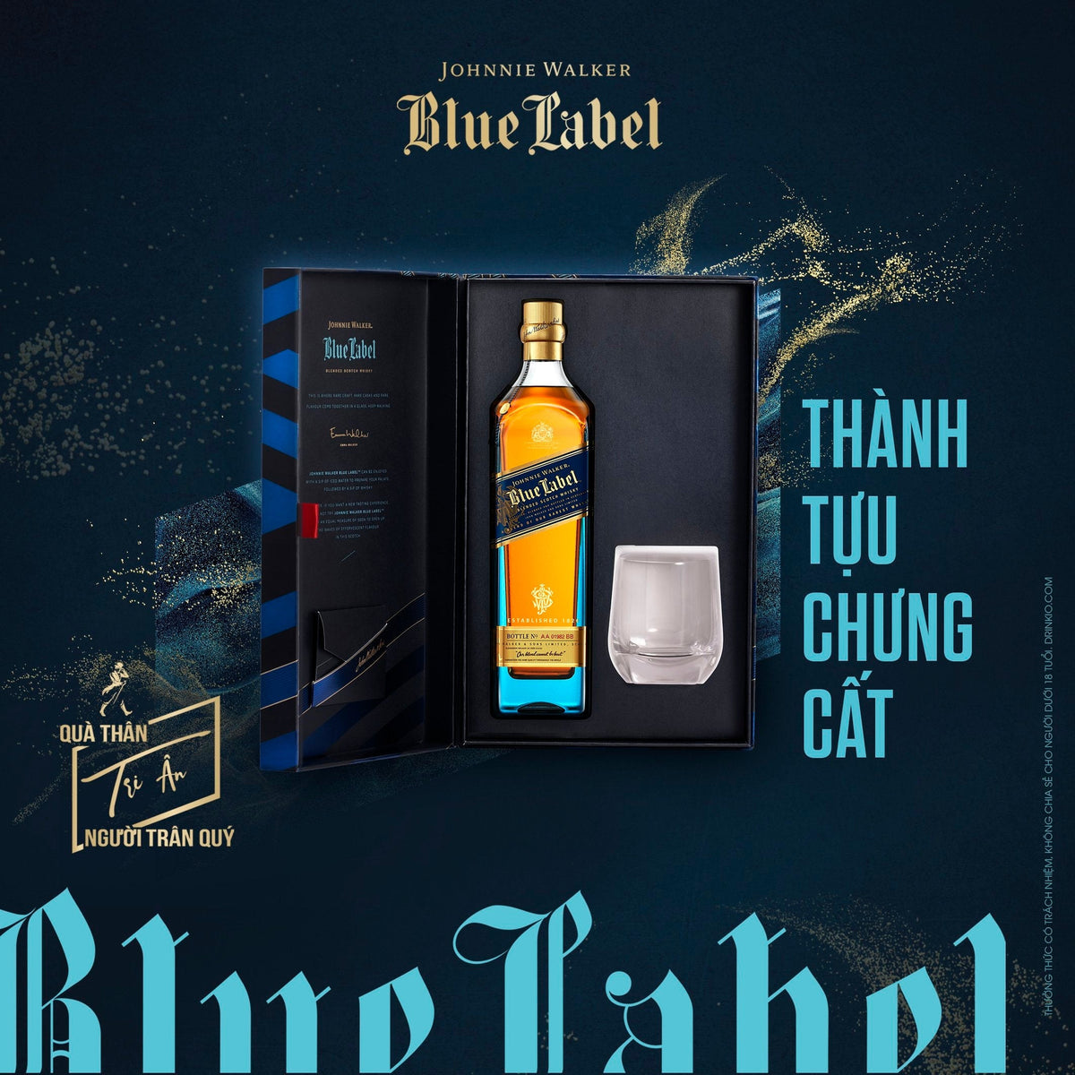 JW Whisky LIQUORS-SPIRITS GB F23 / 75cl JOHNNIE WALKER BLUE LABEL GB F23