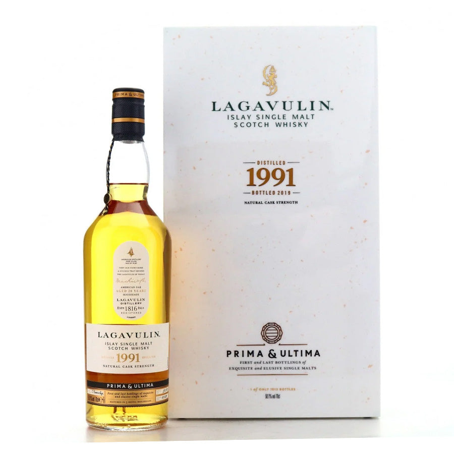 Lagavulin LIQUORS-SPIRITS 70cl LAGAVULIN 1991 28 Y.O PRIMA &amp; ULTIMA