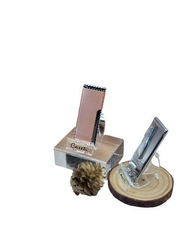 MING WIDE ACCESSORIES CASETI CHROME POLISH BRUSHED RED COPPER LIGHTER