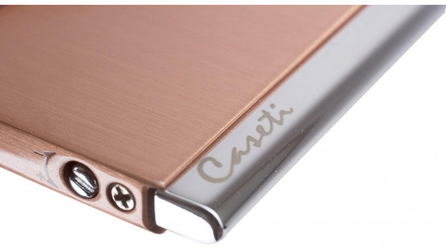 MING WIDE ACCESSORIES CASETI CHROME POLISH BRUSHED RED COPPER LIGHTER