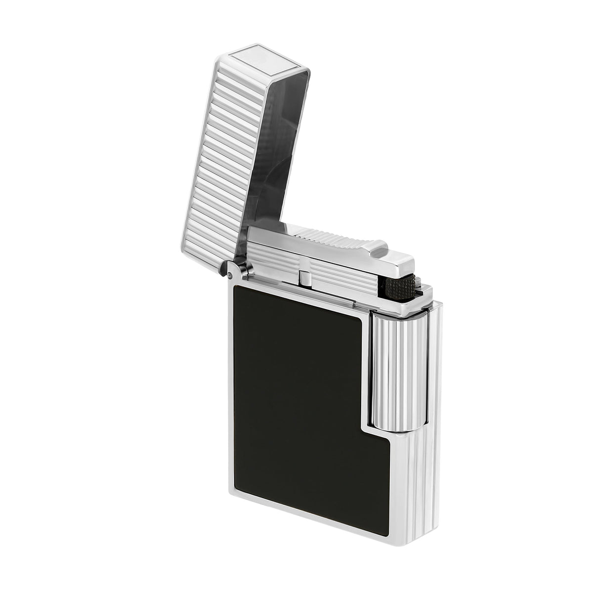 S.T. DUPONT ACCESSORIES Bật lửa ST.Dupont Ligne 1 Vertical Lines Black/Palladium - C14121