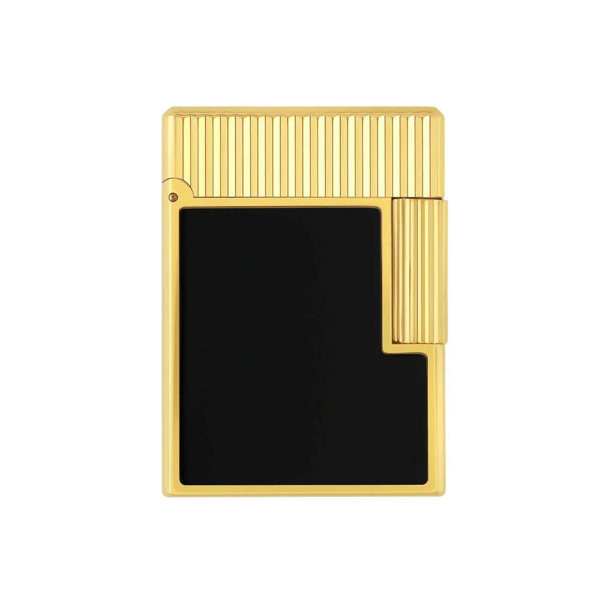 S.T. DUPONT ACCESSORIES Bật lửa ST.Dupont Ligne 1 Vertical Lines Black/ Yellow Gold - C14120