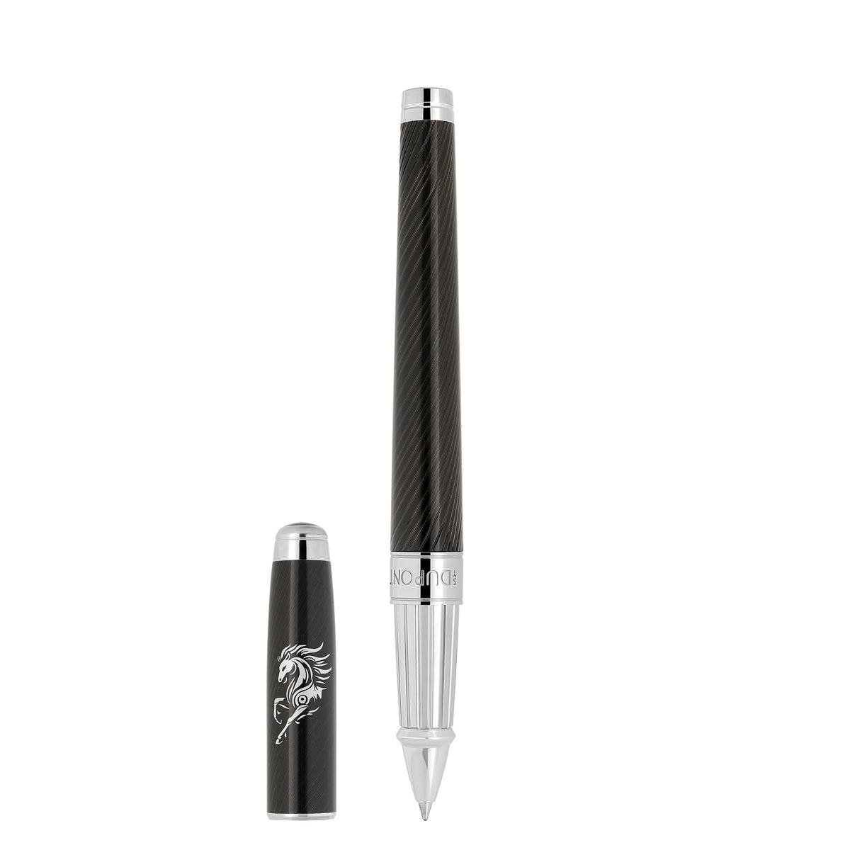 S.T. DUPONT ACCESSORIES Bút Bi Kim Loại ST.Dupont Line D Eternity Large Rollerball Pen CNY Horse Black/PAL - 422088L