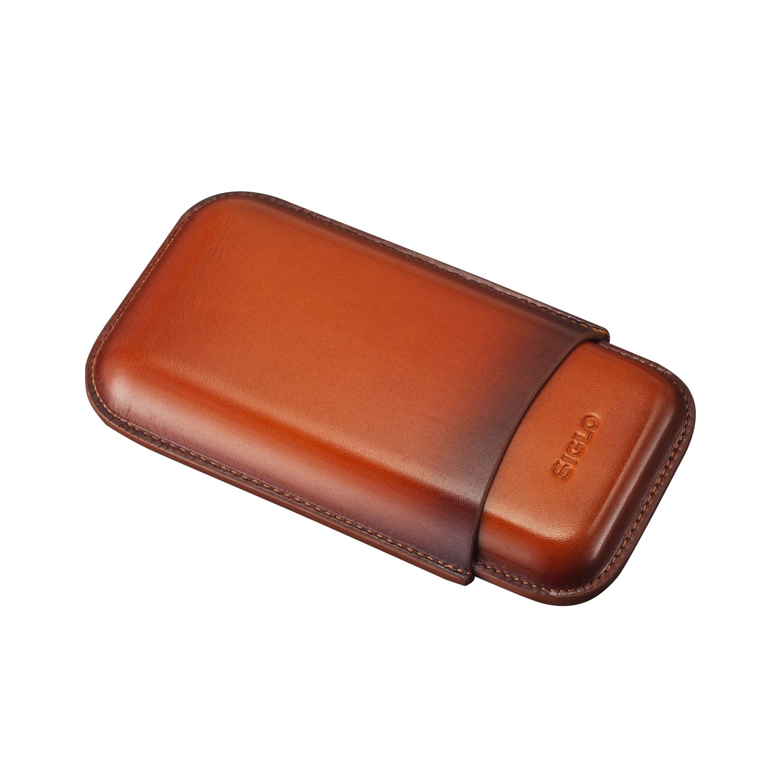 SIGLO ACCESSORIES Siglo Patina Cigar Case - Orange