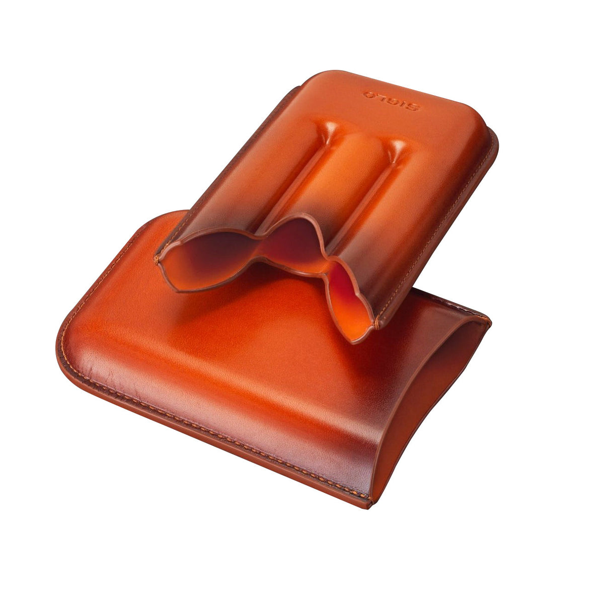 SIGLO ACCESSORIES Siglo Patina Cigar Case - Orange