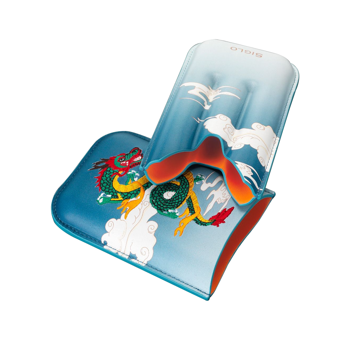 SIGLO ACCESSORIES [style_8010202009715] Bao da đựng Xì Gà in hình rồng - SIGLO YEAR OF THE DRAGON CIGAR CASE