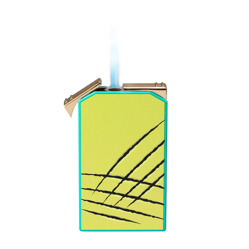 SIGLO ACCESSORIES [style_8010202009896] Bộ phụ kiện bật lửa &amp; dao cắt Xì Gà bằng kim loại - SIGLO CAT LIG &amp; CUT SET - YELLOW/GREEN