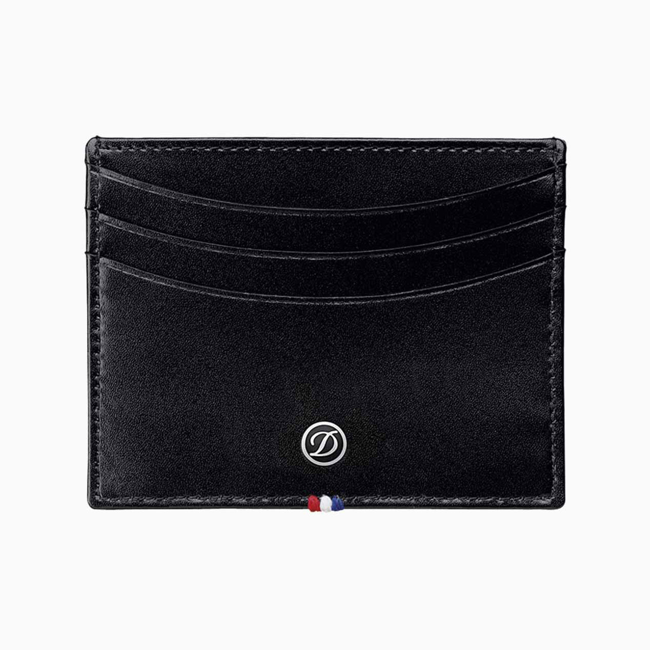 DUPONT ACCESSORIES LINE D BLACK SMOOTH LEATHER CREDIT CARD HOLDER NO. 180008