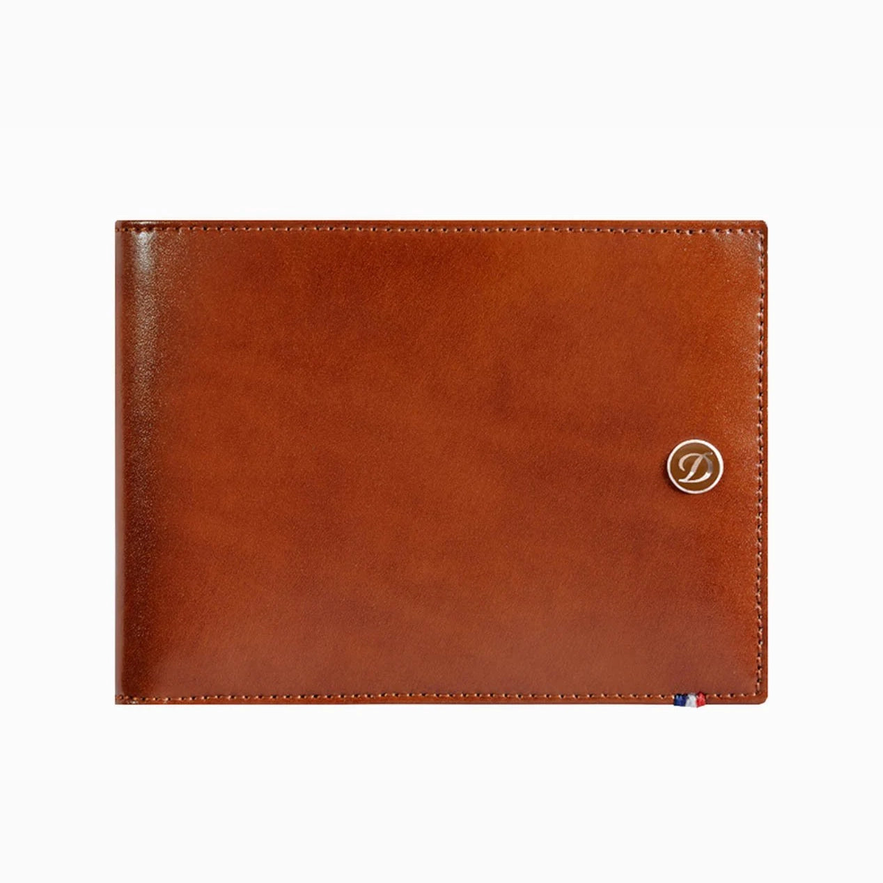 DUPONT ACCESSORIES LINE D BROWN SMOOTH LEATHER WALLET-6-CREDIT CARD SLOTS AND ID CARD SLOT NO. 180102