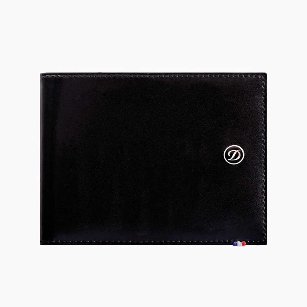 DUPONT ACCESSORIES LINE D BLACK SMOOTH LEATHER WALLET-6-CREDIT CARD SLOTS NO.180000