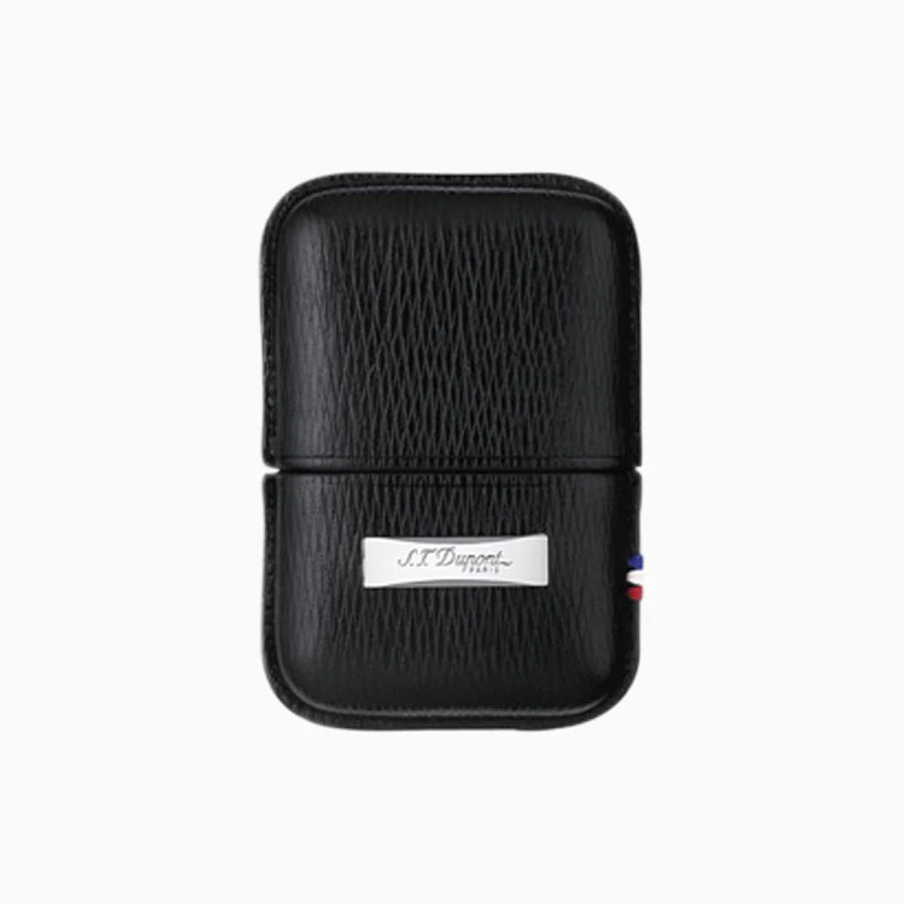 DUPONT ACCESSORIES [style_3597390189813] Ví da bằng da bò nhỏ màu đen LINE 2 LGT CASE CONTRASTE BLACK code 180324