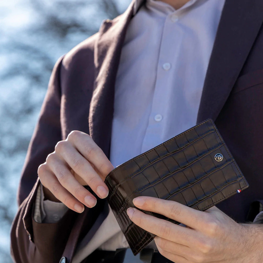 DUPONT ACCESSORIES [style_3597390258588] Ví da bằng da bò nhỏ màu nâu 6CC HOLDER DANDY BROWN code 180160