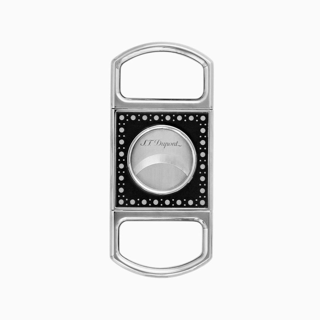 DUPONT ACCESSORIES [style_3597390264794] Dao cắt Xì gà bằng kim loại màu đen đính hạt hiệu S.T.Dupont (Cigar cutter style no 003424)
