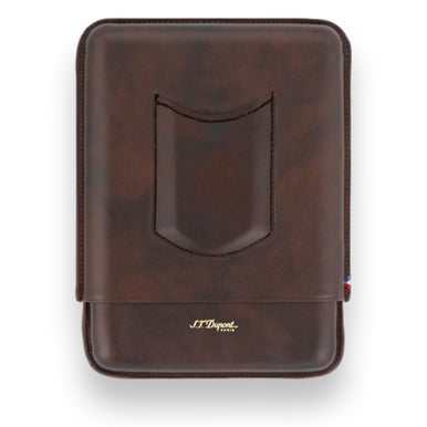 DUPONT ACCESSORIES [style_3597390276452] Bao da bằng da bò đựng Xì Gà màu nâu loại 5 điếu code 183143