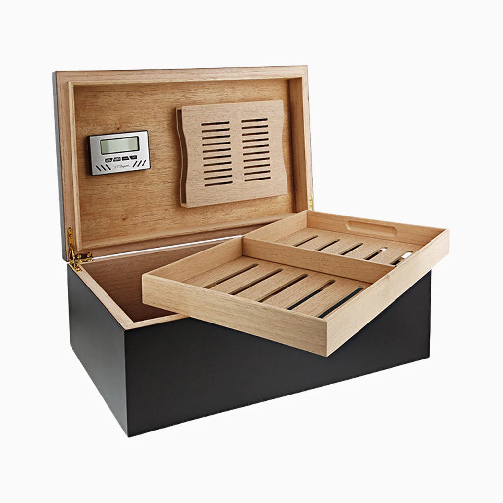 DUPONT ACCESSORIES [style_3597390278234] Hộp đựng Xì Gà bằng gỗ 100 điếu  S.T DUPONT 41x25,7x15,5cm HUMIDOR CIGAR CLUB PREM M 100 code 001312