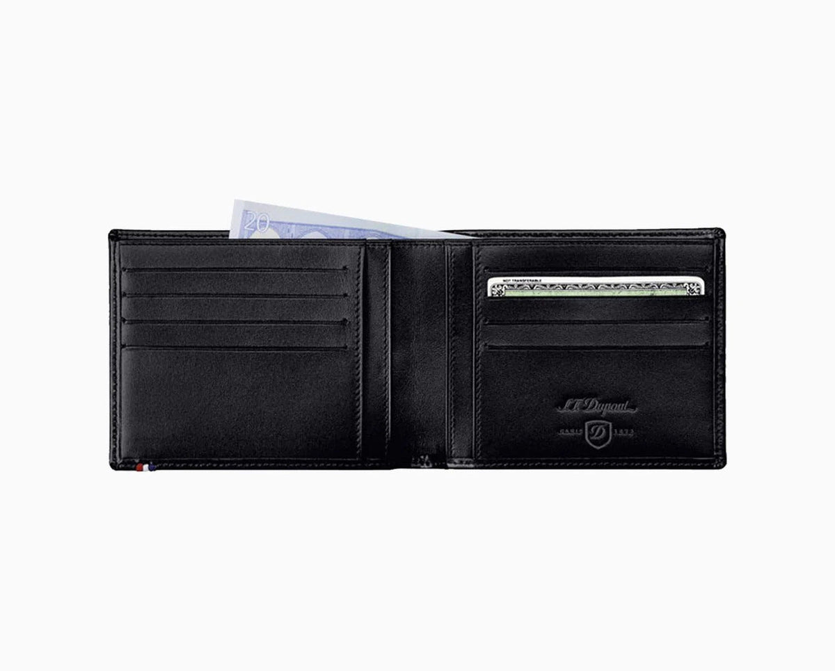 DUPONT ACCESSORIES [style_8010202009427] Ví da bằng da bò nhỏ màu đen BILLFOLD 8CC ID LINE D BLACK code 180003