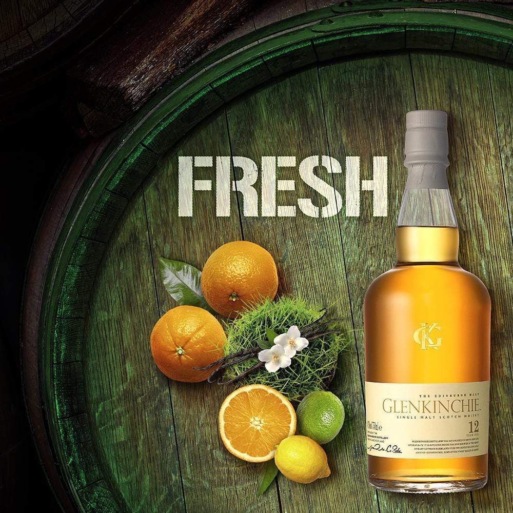 Glenkinchie LIQUOR &amp; SPIRITS 70cl GLENKINCHIE SINGLE MALT 12 YO