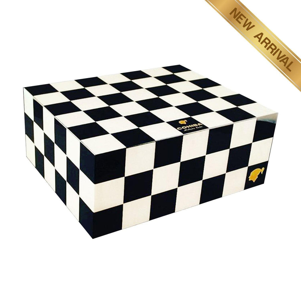 HABANOS ACCESSORIES Black &amp; White COHIBA CHESS HUMIDOR