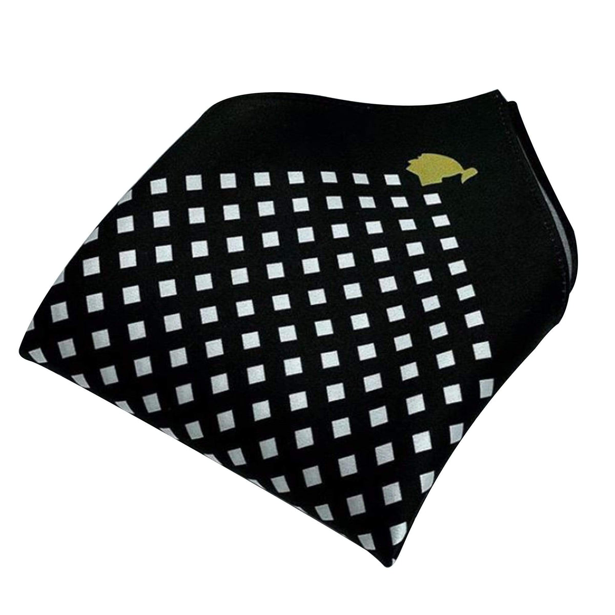 HABANOS ACCESSORIES Black &amp; White COHIBA POCKET SQUARE