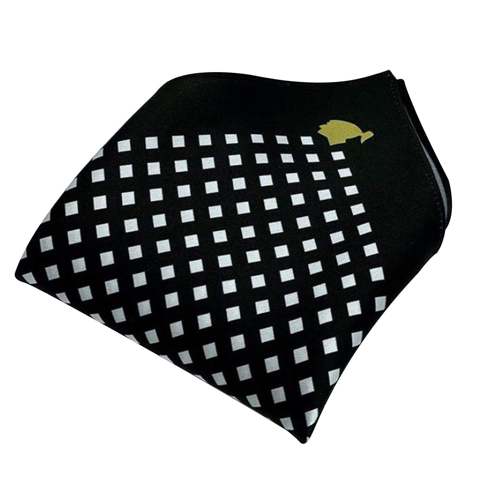 HABANOS ACCESSORIES Black & White COHIBA POCKET SQUARE