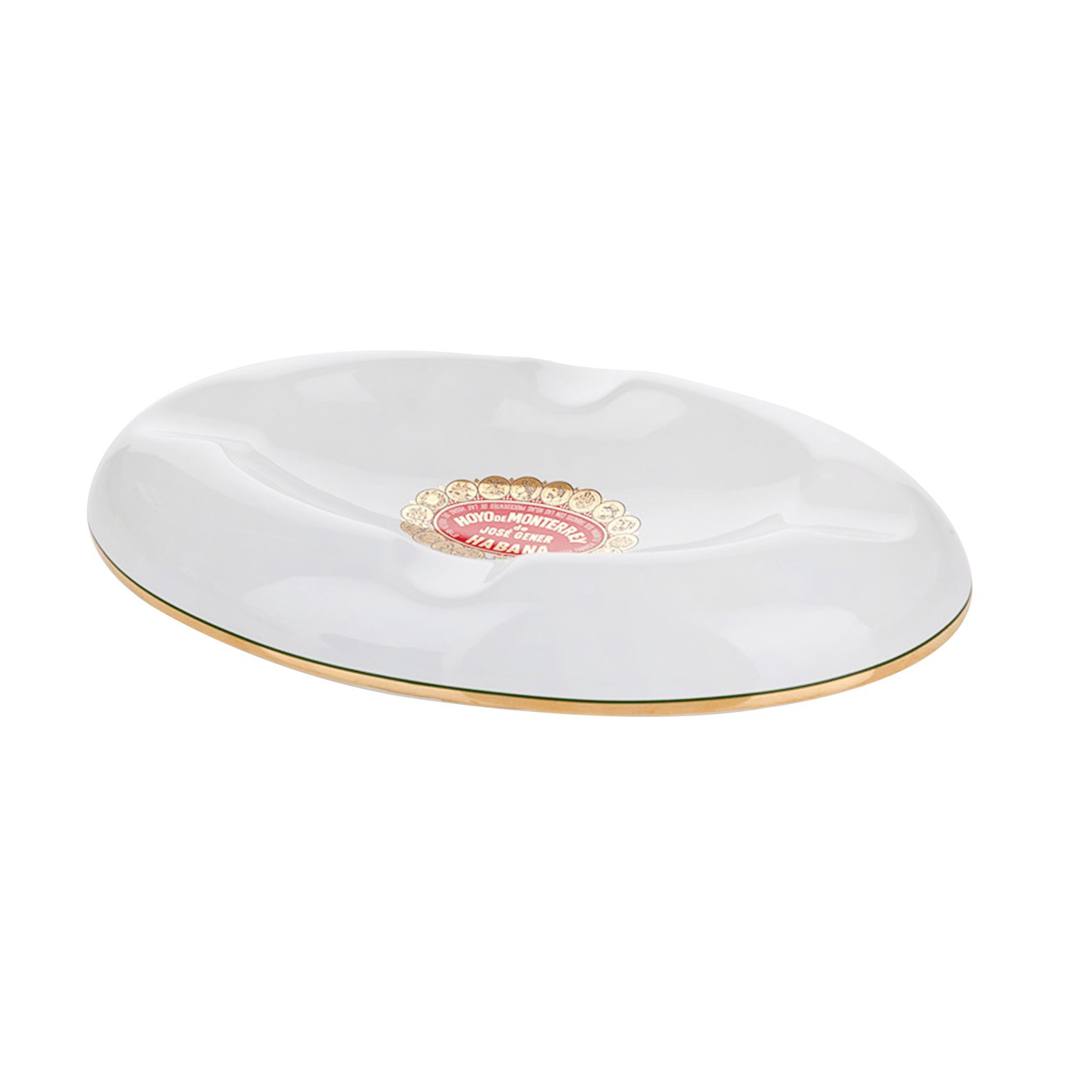 HABANOS ACCESSORIES White HOYO DE MONTERREY EPICURE ASHTRAY FOR 4 CIGARS