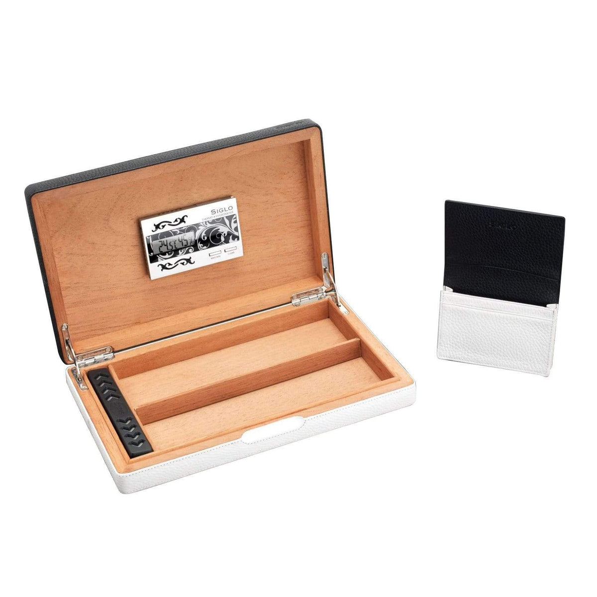 Habanos Specialist Vietnam ACCESSORIES Hộp gỗ đựng Xì Gà bằng gỗ công nghiệp nhãn hiệu SIGLO màu đen.