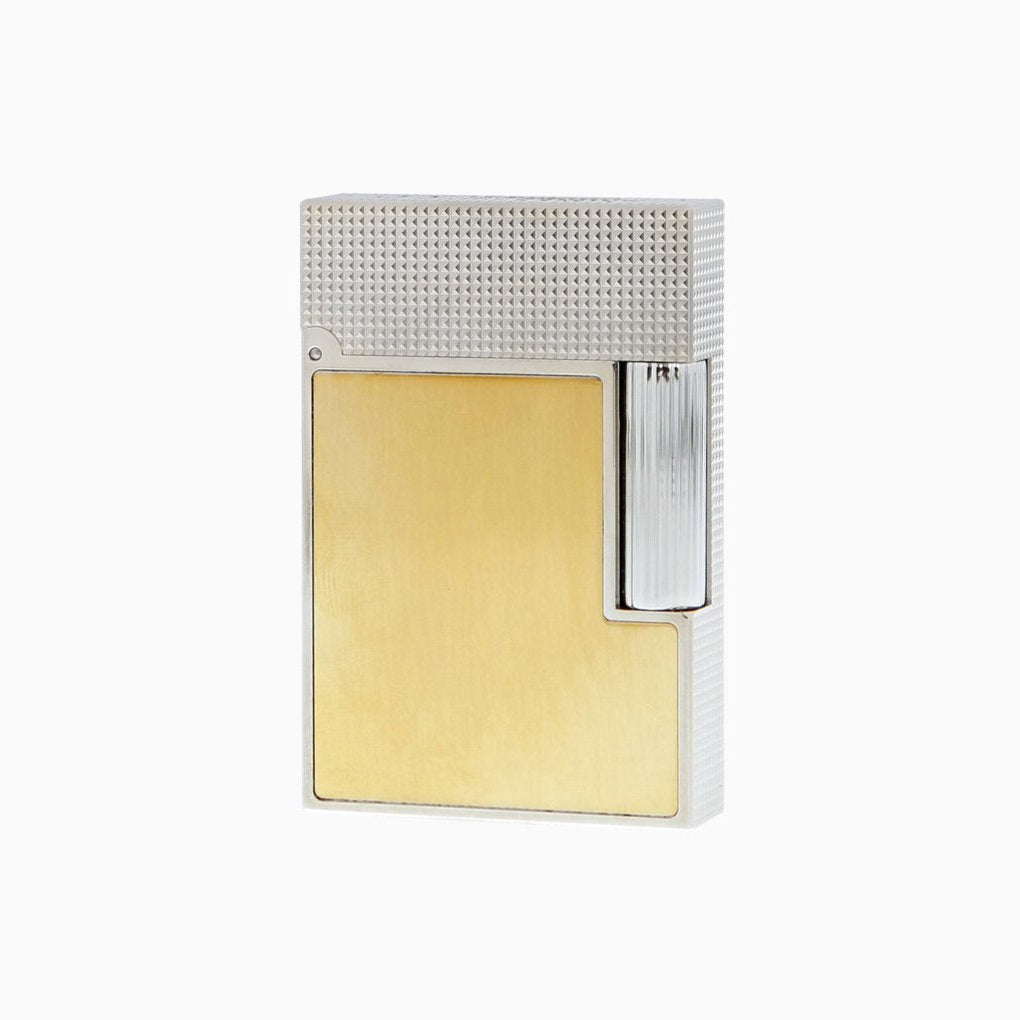 Habanos Specialist Vietnam ACCESSORIES LIGNE 2 SMALL PLATINUM AND BRUSHED GOLD LIGHTER (NO C18601)
