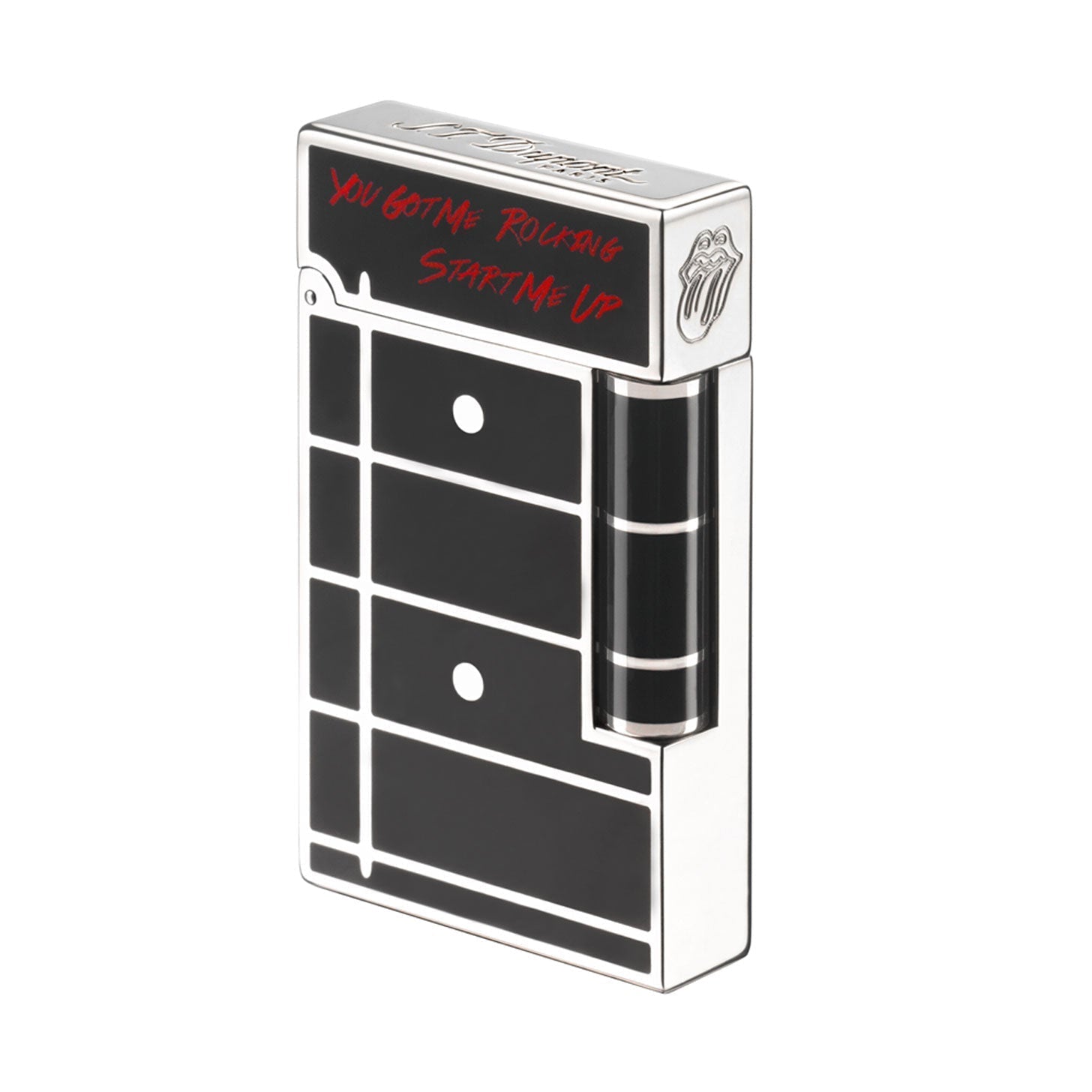 Habanos Specialist Vietnam ACCESSORIES [style_3597390219039] Bật lửa châm Xì Gà màu đen sọc ngang bằng kim loại - bên trong không chứa gas - hiệu S.T.Dupont (Lighter without gas style no 16153)