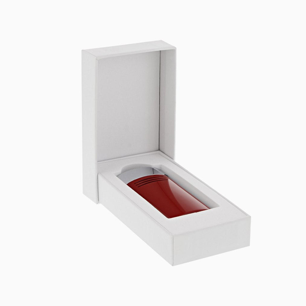 Habanos Specialist Vietnam ACCESSORIES [style_3597390263865] Bật lửa châm Xì Gà màu đỏ và Chrome bằng kim loại - bên trong không chứa gas - hiệu S.T.Dupont (Lighter without gas style no 020703)