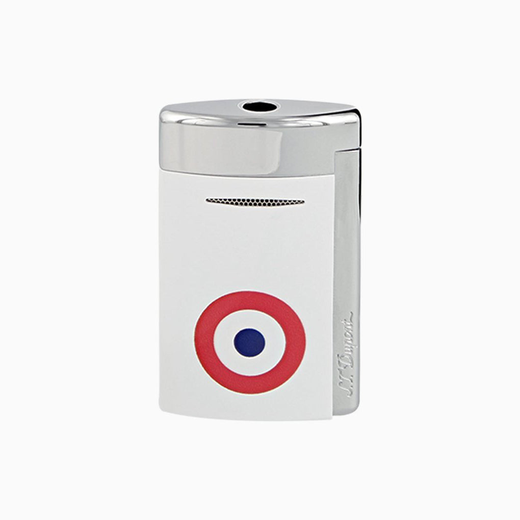 Habanos Specialist Vietnam ACCESSORIES [style_3597390274069] Bật lửa châm Xì Gà màu chrome có hình rosette màu trắng - bên trong không chứa gas - hiệu S.T.Dupont (Lighter without gas style no 010802)