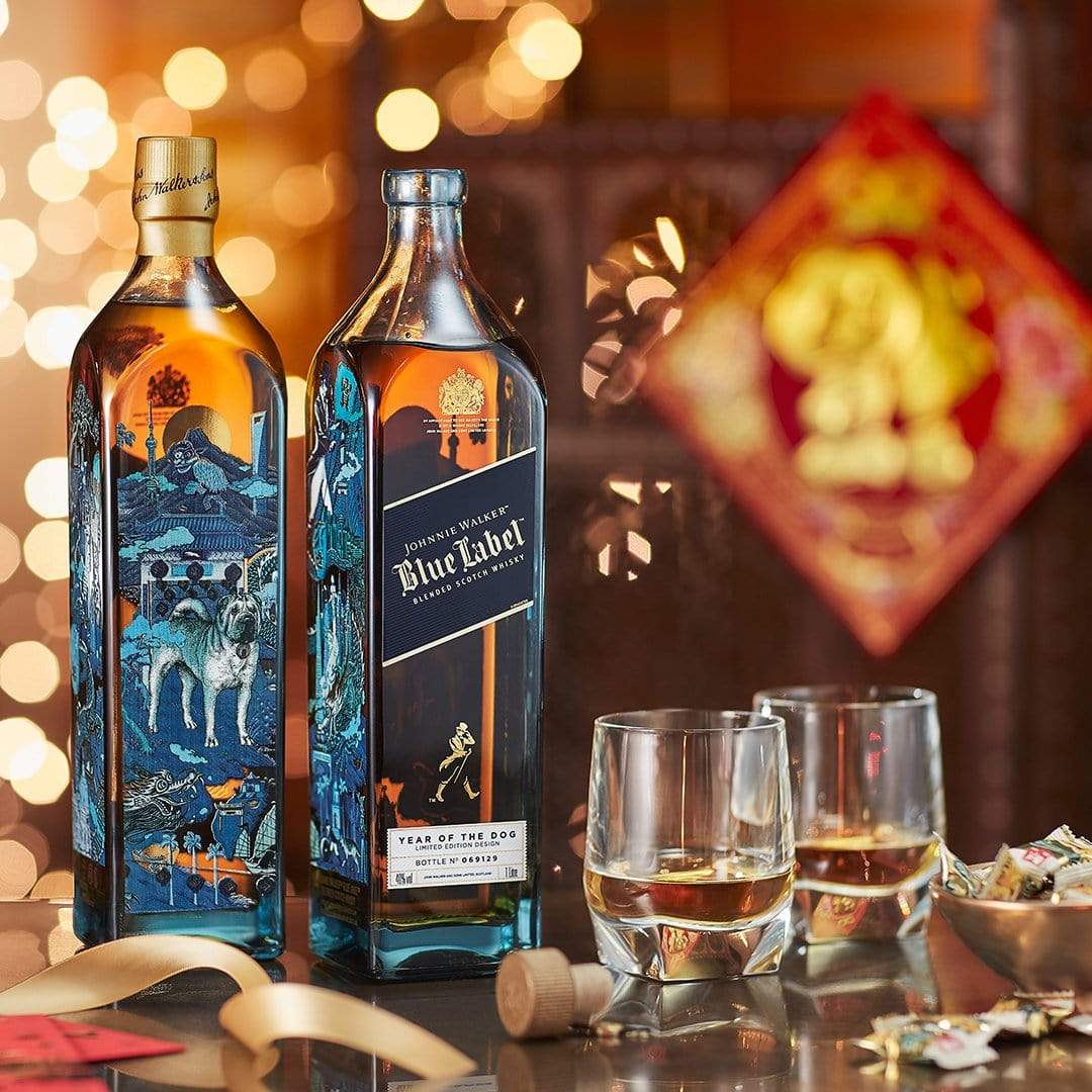JW Whisky JW Whisky JW BLUE LABEL YEAR OF RAT / DOG