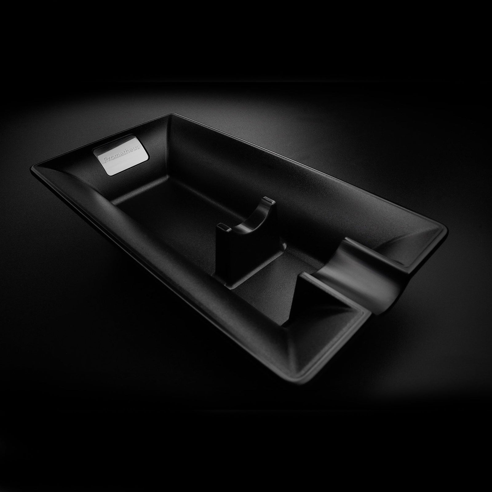 Prometheus ACCESSORIES Prometheus  Black Matte Metal Ashtray / Single Groove  ASH-METAL/B1.