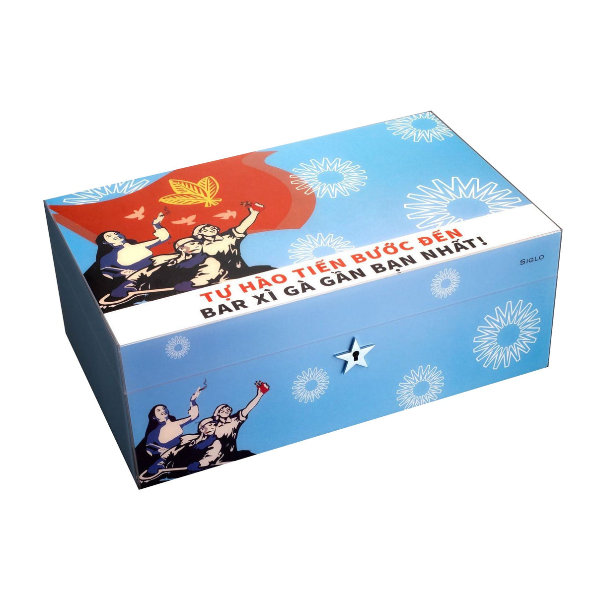 SIGLO ACCESSORIES 367 x 229 x 135mm SIGLO VIETNAM PROPAGANDA HUMIDOR