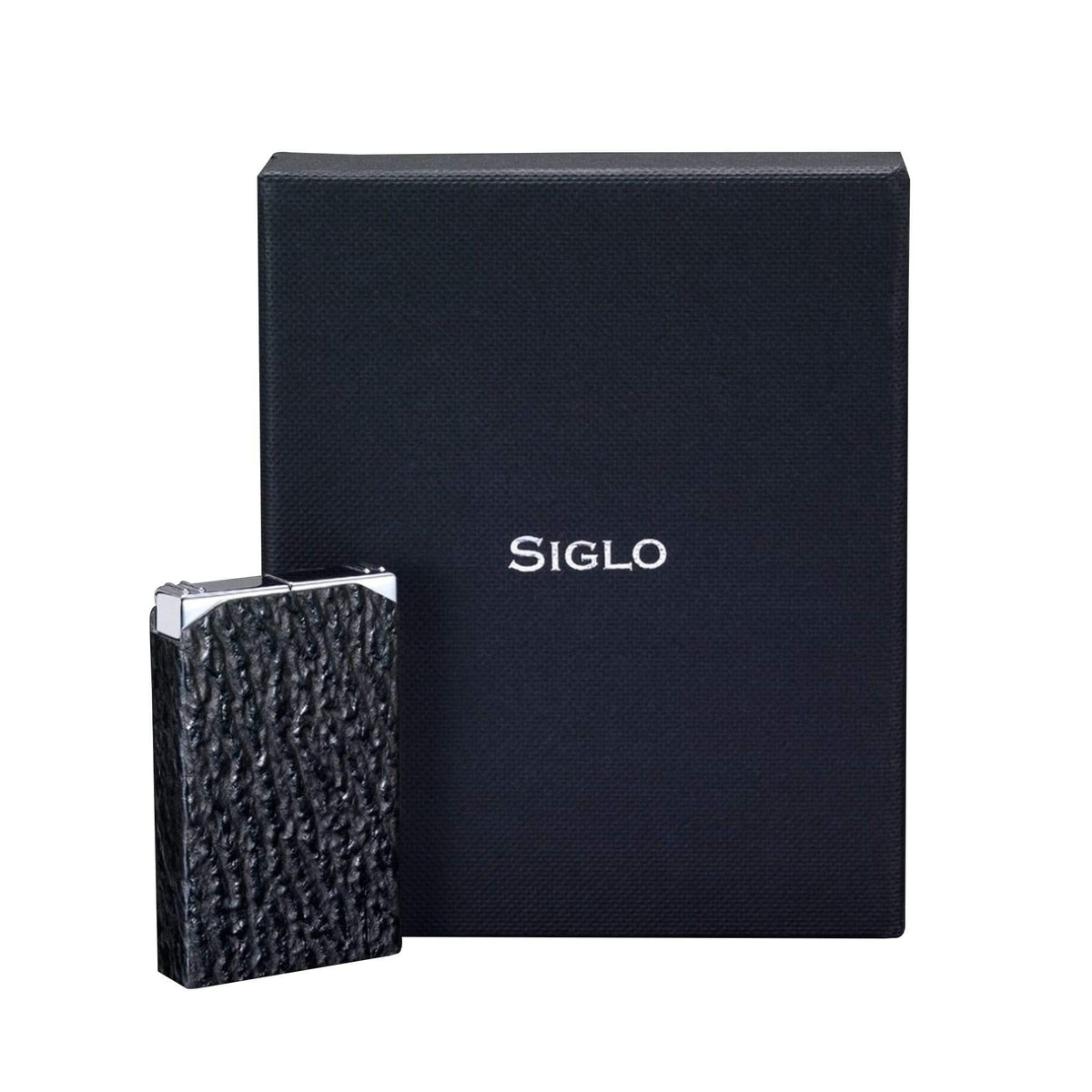 SIGLO ACCESSORIES Black SHARKSKIN LIGHTER