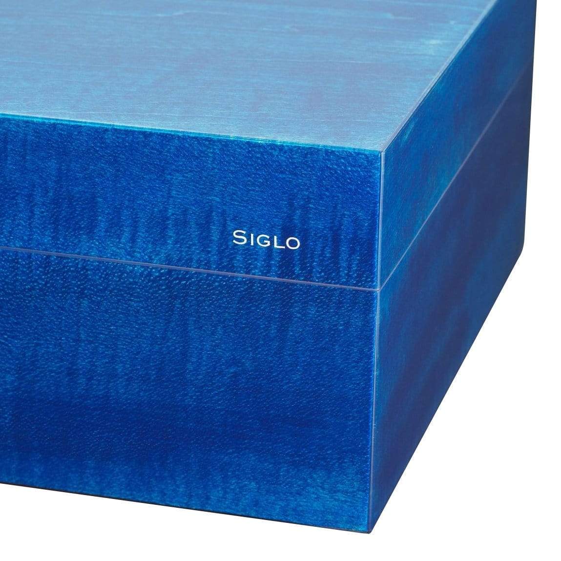 SIGLO ACCESSORIES Blue SIGLO HUMIDOR COBALT BLUE 50