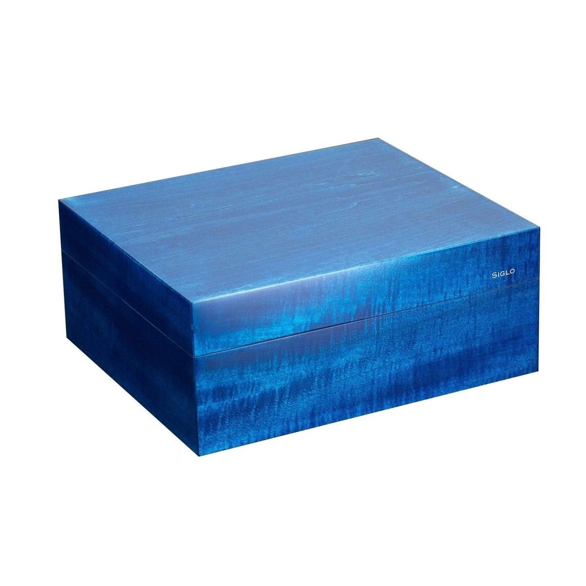 SIGLO ACCESSORIES Blue SIGLO HUMIDOR COBALT BLUE 50