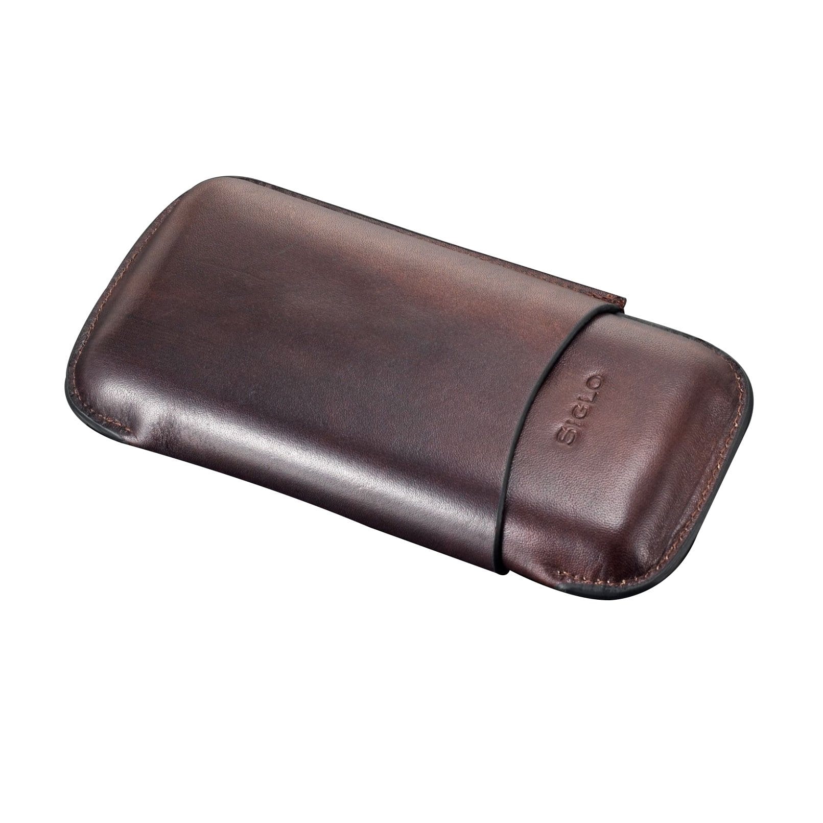 SIGLO ACCESSORIES BROWN VINTAGE BROWN LEATHER CASE