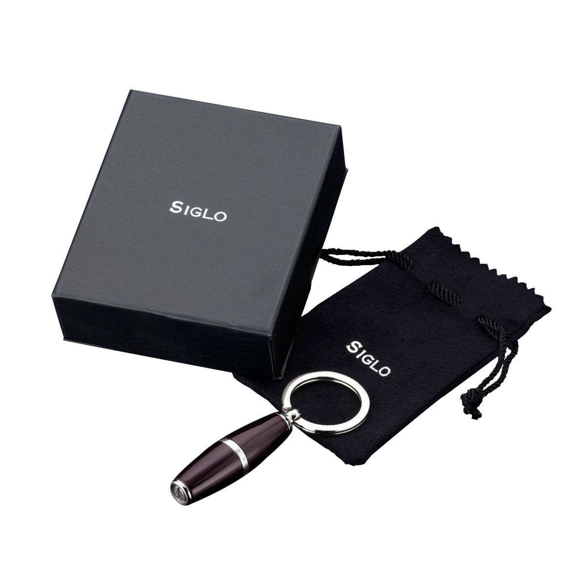 SIGLO ACCESSORIES Burgundi Red ĐỤC LỖ XÌ GÀ HÌNH VIÊN ĐẠN