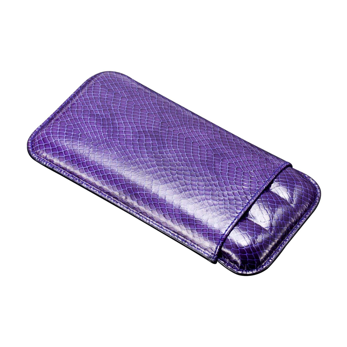 SIGLO ACCESSORIES LIZARD PRINT LEATHER CIGAR CASE